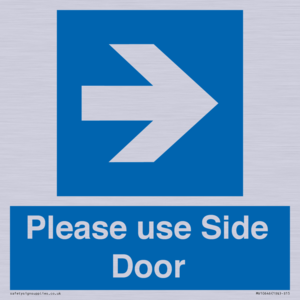 Please use Side Door (arrow Right) 